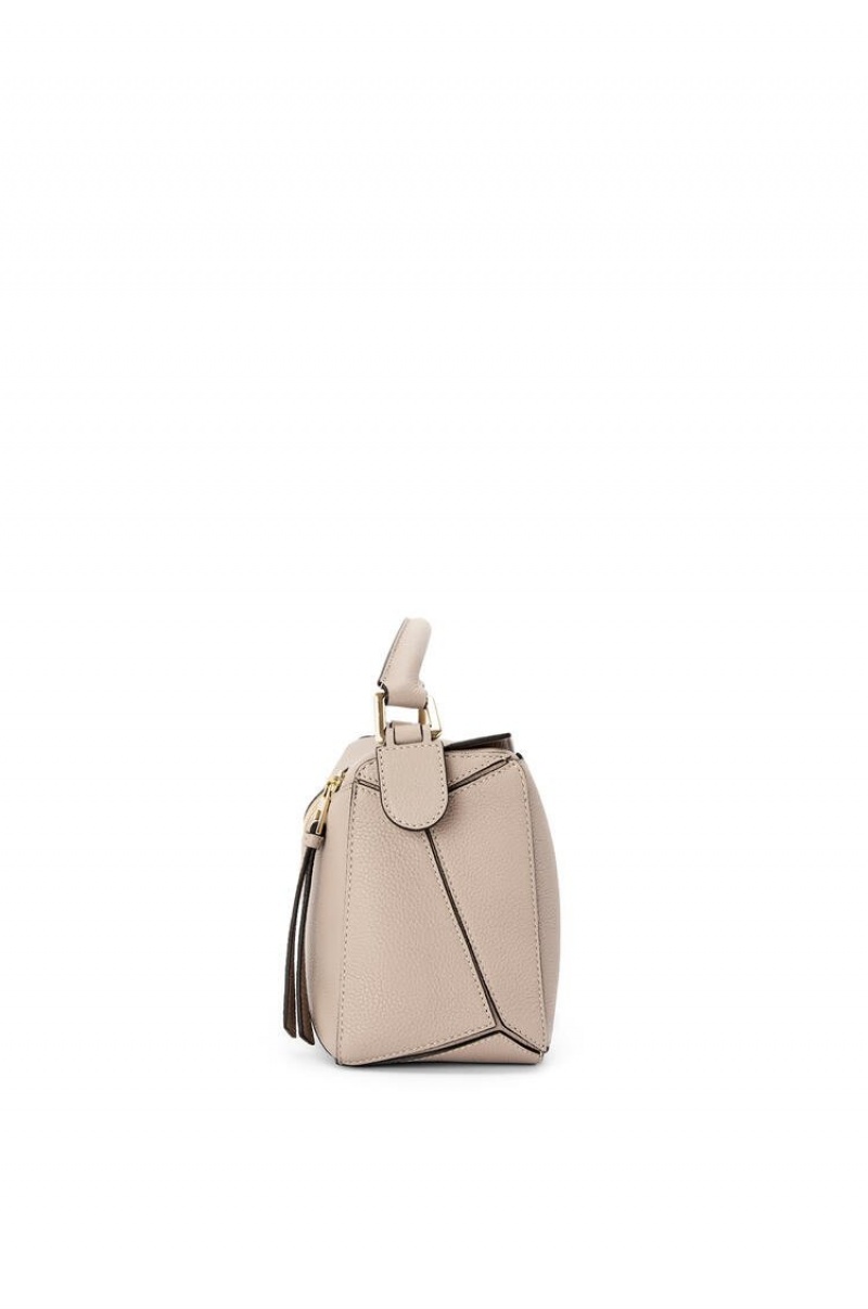 Bolsa De Hombro Loewe Small Puzzle bag in soft grained calfskin Mujer Sand | 672WXRIBH