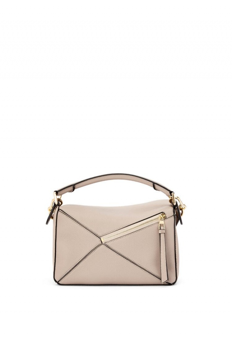 Bolsa De Hombro Loewe Small Puzzle bag in soft grained calfskin Mujer Sand | 672WXRIBH