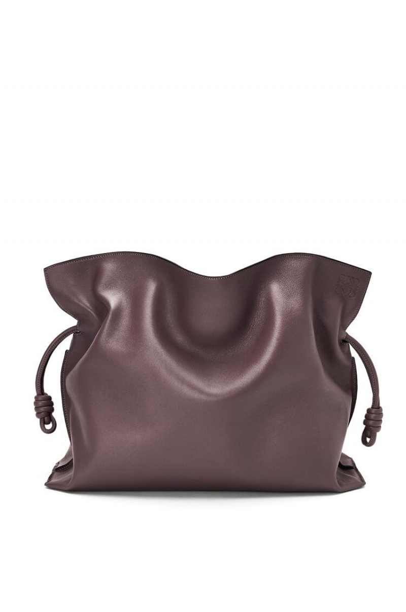 Bolsa De Hombro Loewe XL Flamenco bag in nappa calfskin Mujer Prune | 719BEPTCF