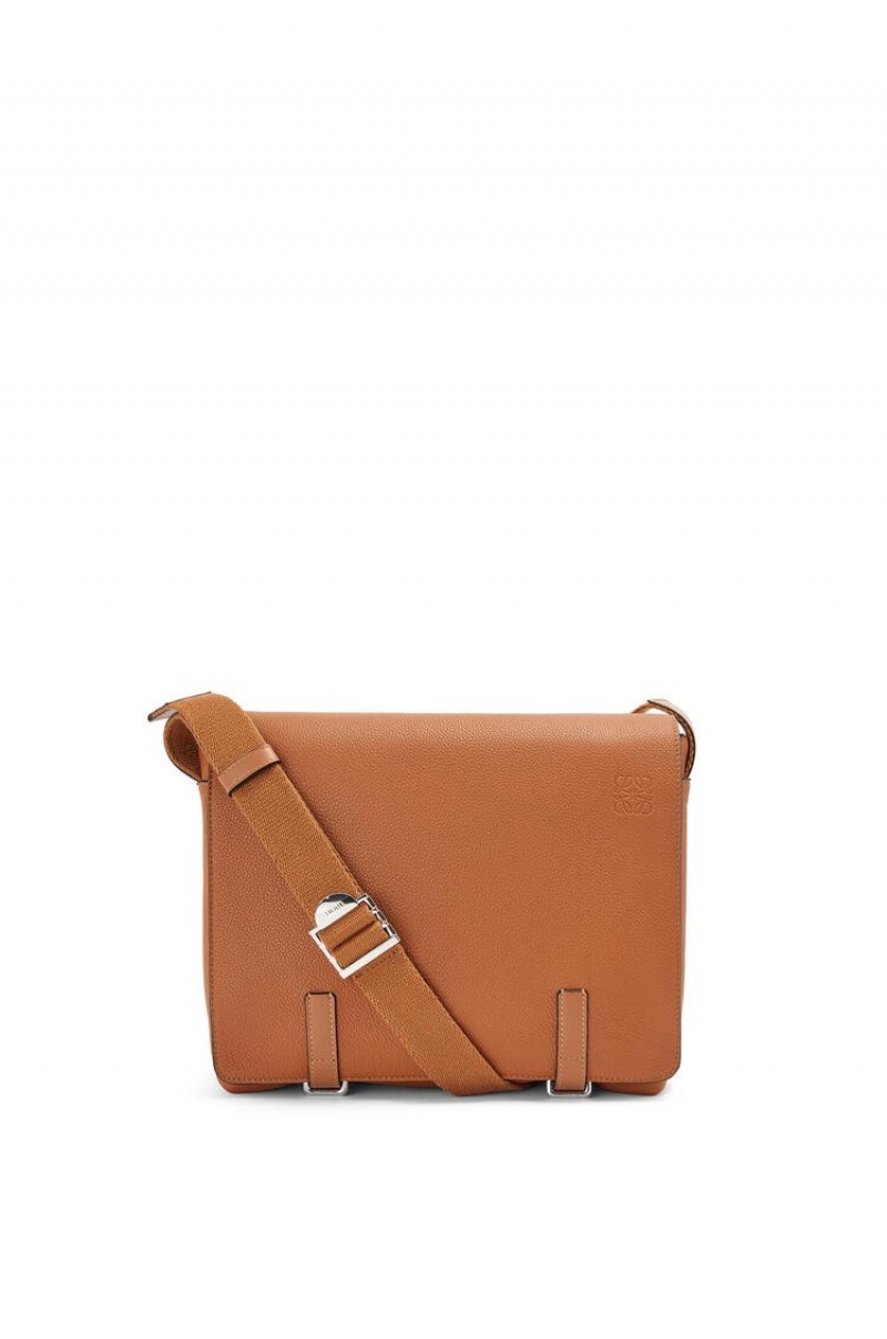 Bolsa De Mensajero Loewe Military Messenger Bag in soft grained calfskin Hombre Tan | 201MYKDQN