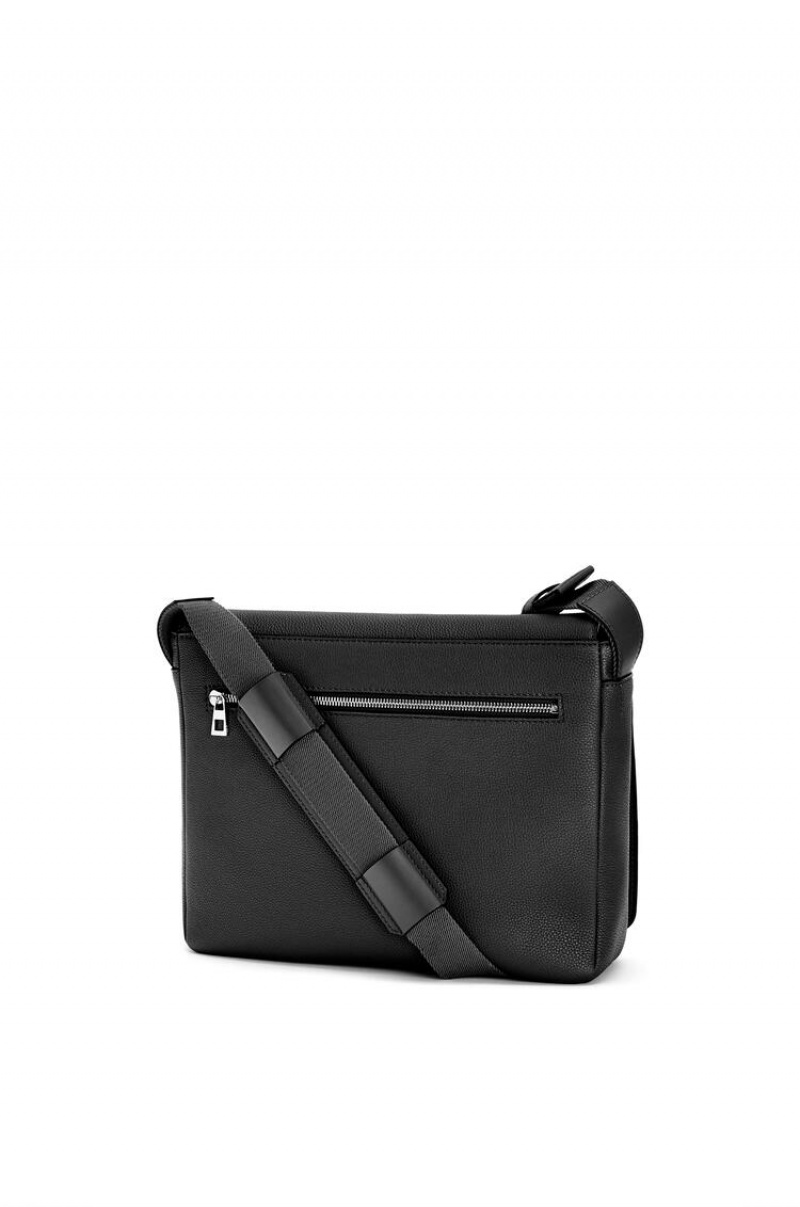 Bolsa De Mensajero Loewe Military Messenger Bag in soft grained calfskin Hombre Negras | 508GPMUFH