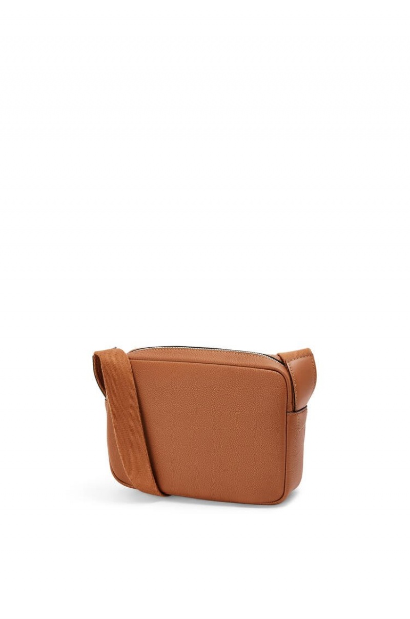 Bolsa De Mensajero Loewe XS Military messenger bag in soft grained calfskin Hombre Tan | 964YNJFZM