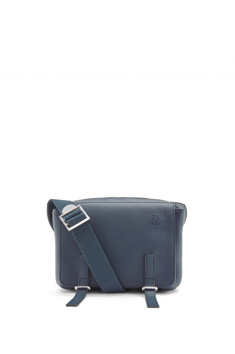 Bolsa De Mensajero Loewe XS Military messenger bag in soft grained calfskin Hombre Ocean | 764FANQEV