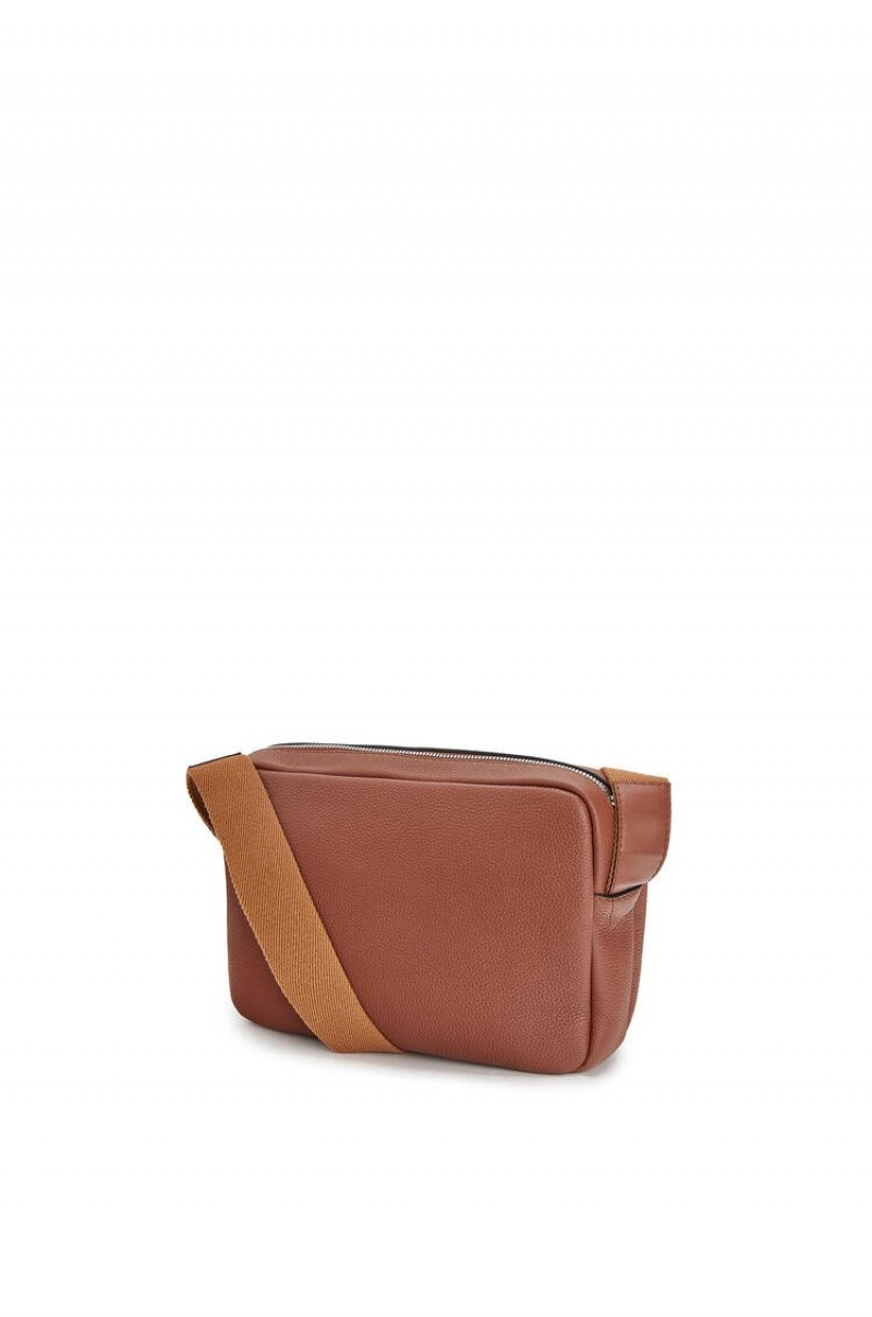 Bolsa De Mensajero Loewe XS Military messenger bag in soft grained calfskin Hombre Cognac | 352ULRNKQ