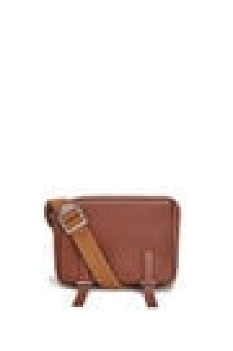 Bolsa De Mensajero Loewe XS Military messenger bag in soft grained calfskin Hombre Cognac | 352ULRNKQ