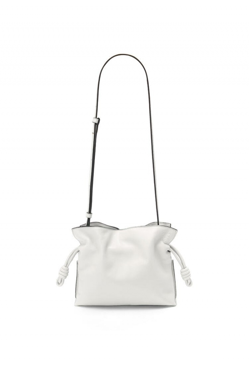 Bolsas Hombro Loewe Mini Flamenco clutch in nappa calfskin Mujer Blancas | 357GMJXZT