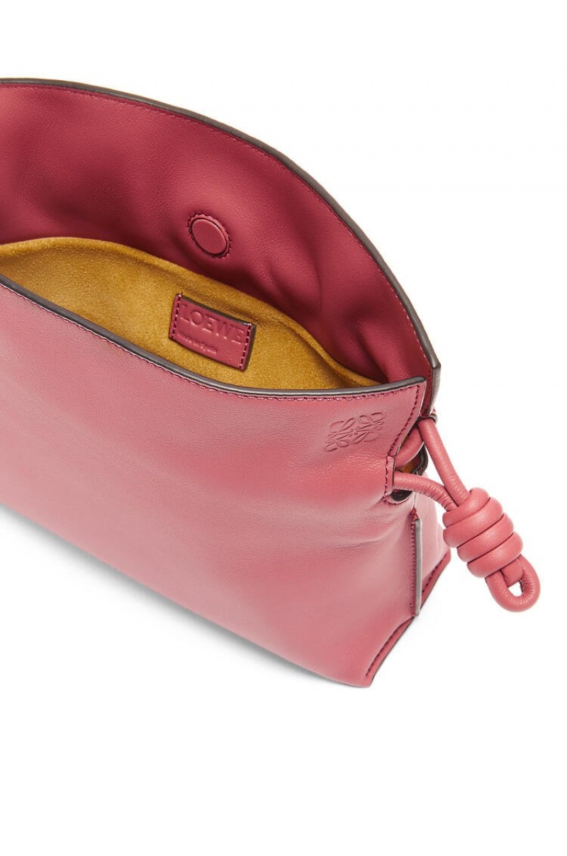 Bolsas Hombro Loewe Mini Flamenco clutch in nappa calfskin Mujer Plumrose | 164ORFWQS