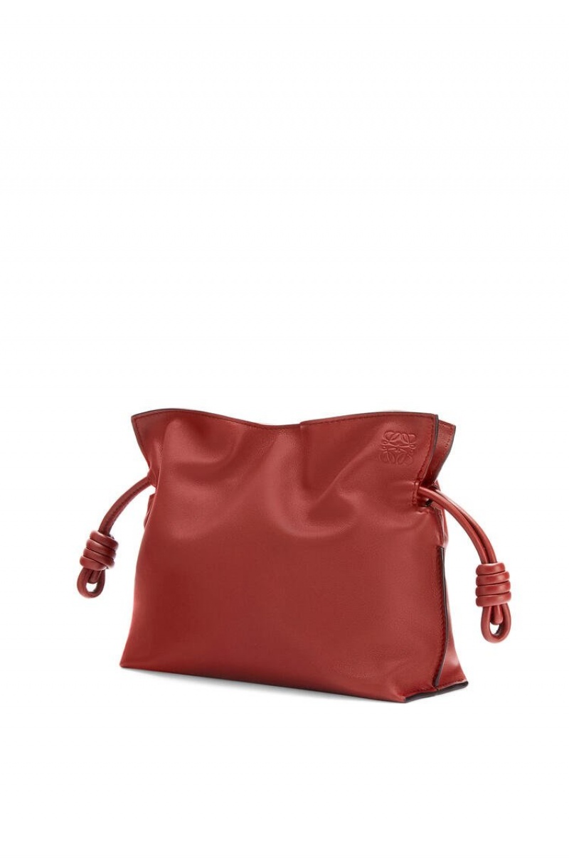 Bolsas Hombro Loewe Mini Flamenco clutch in nappa calfskin Mujer Rojas | 235NIKTYZ