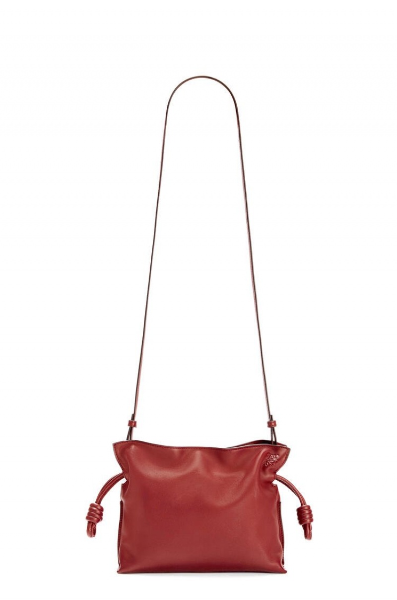 Bolsas Hombro Loewe Mini Flamenco clutch in nappa calfskin Mujer Rojas | 235NIKTYZ