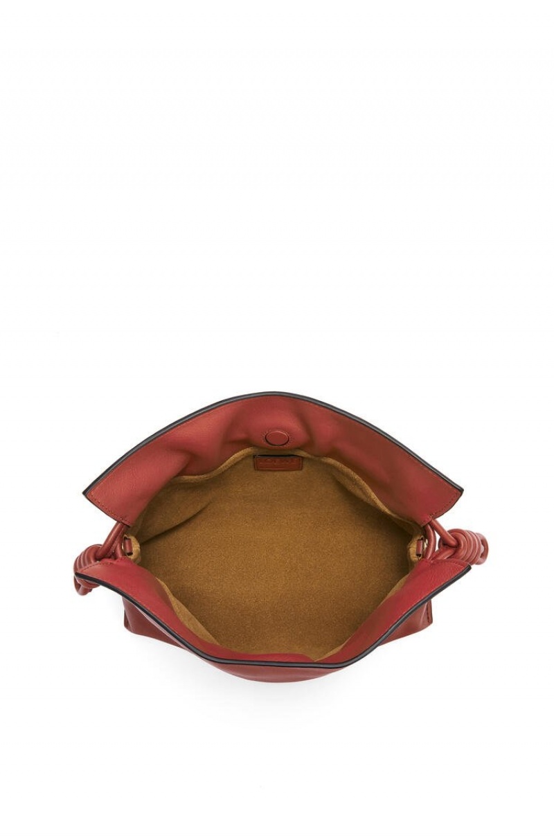 Bolsas Hombro Loewe Mini Flamenco clutch in nappa calfskin Mujer Rojas | 235NIKTYZ