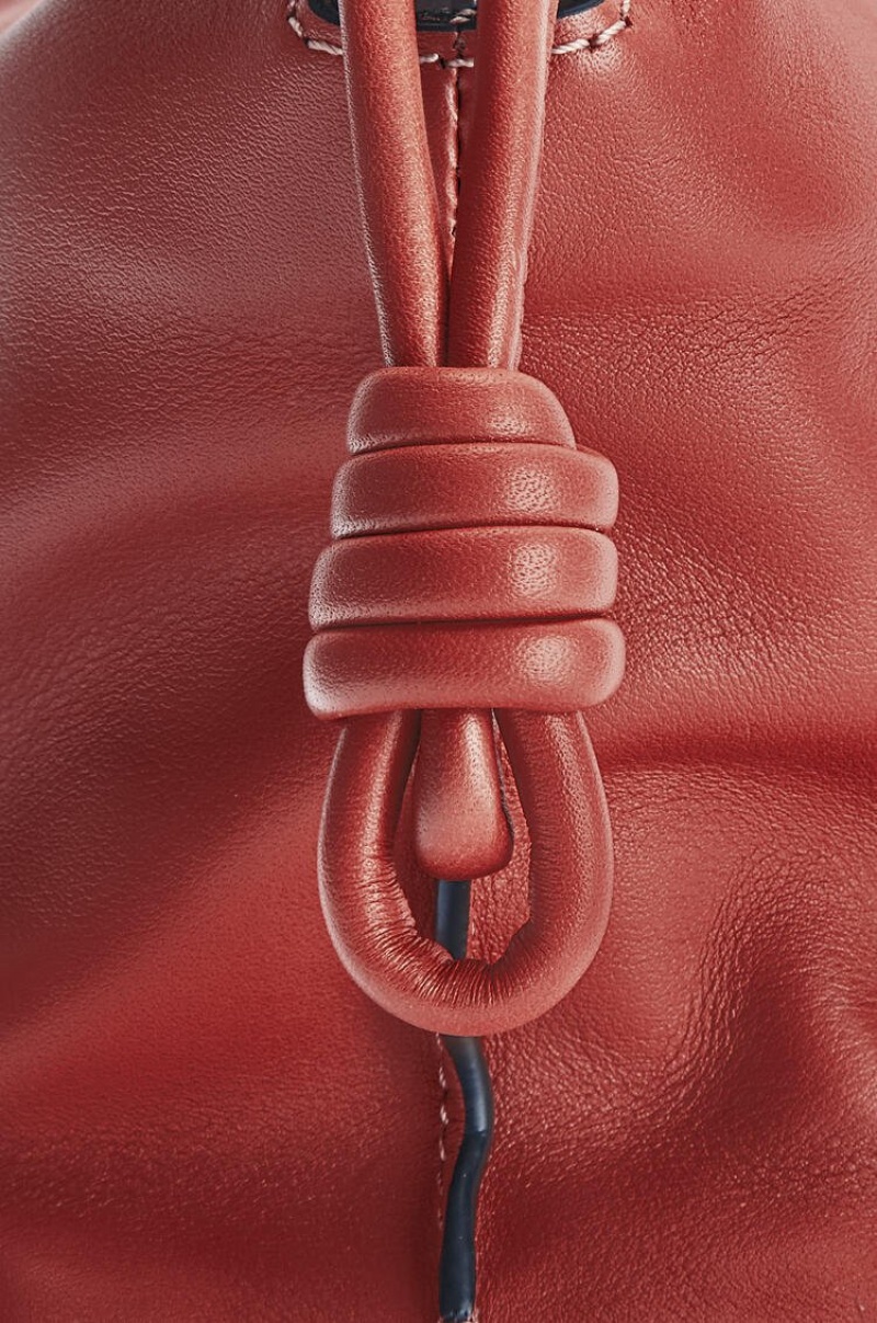 Bolsas Hombro Loewe Mini Flamenco clutch in nappa calfskin Mujer Rojas | 235NIKTYZ