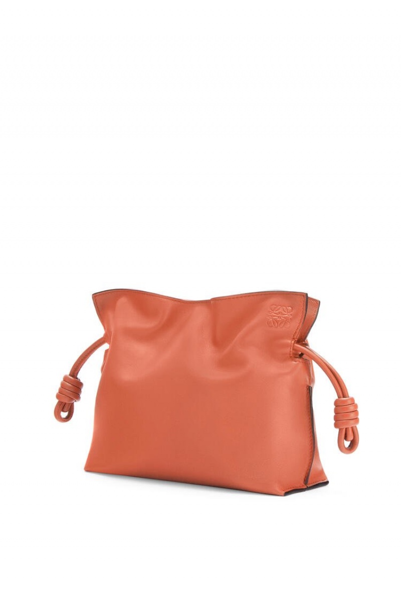 Bolsas Hombro Loewe Mini Flamenco clutch in nappa calfskin Mujer Vermillion | 534LYIMAE