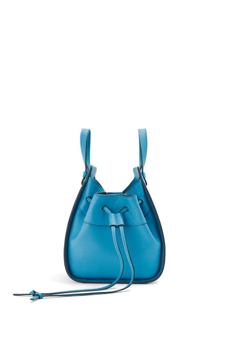 Bolsas Hombro Loewe Mini Hammock drawstring in classic calfskin Mujer Azules | 362KCXIBV