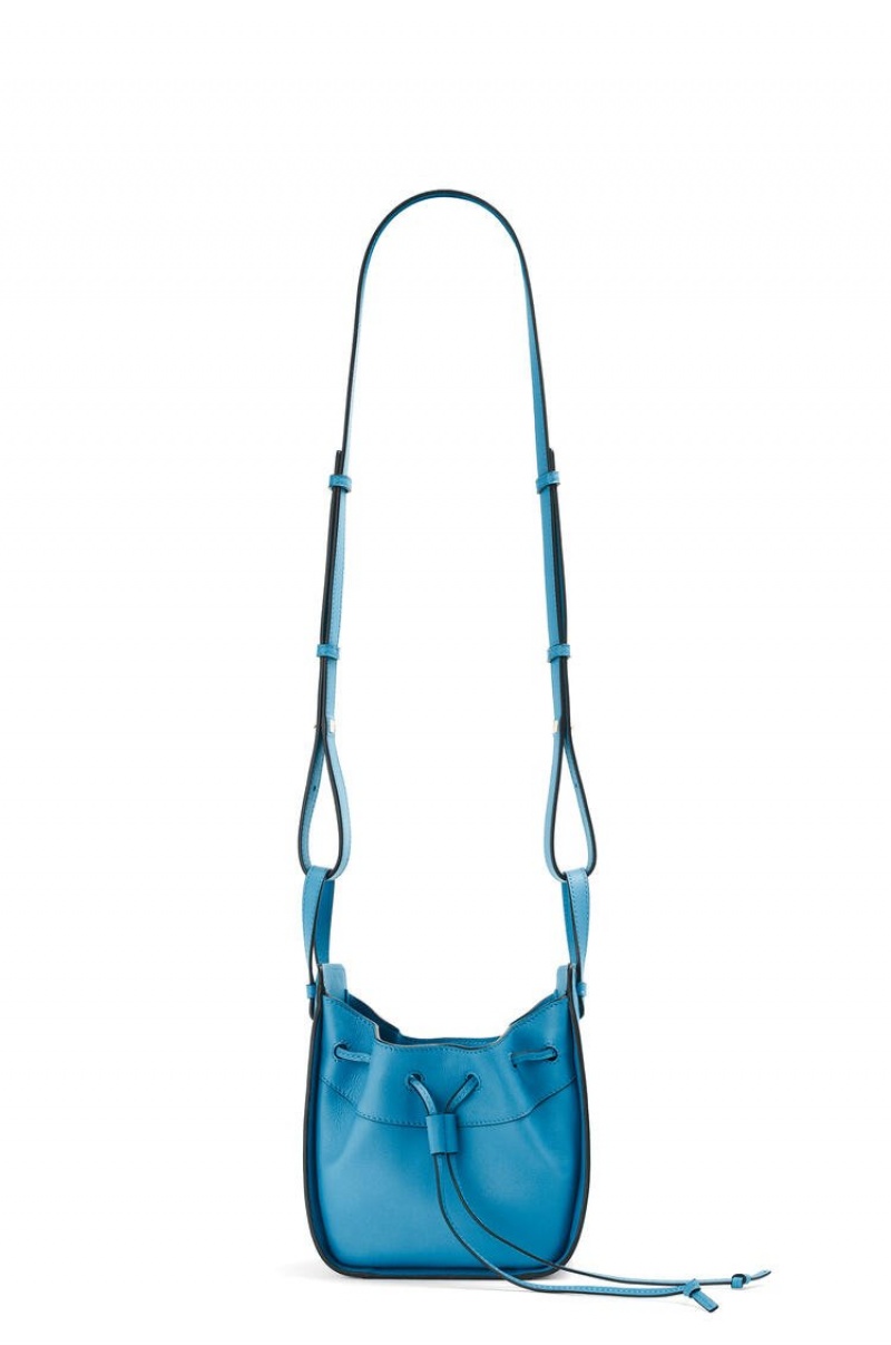 Bolsas Hombro Loewe Mini Hammock drawstring in classic calfskin Mujer Azules | 362KCXIBV