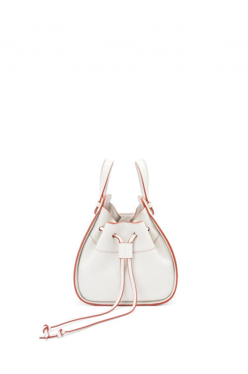 Bolsas Hombro Loewe Mini Hammock drawstring in soft grained calfskin Mujer Blancas | 841MBVXAK