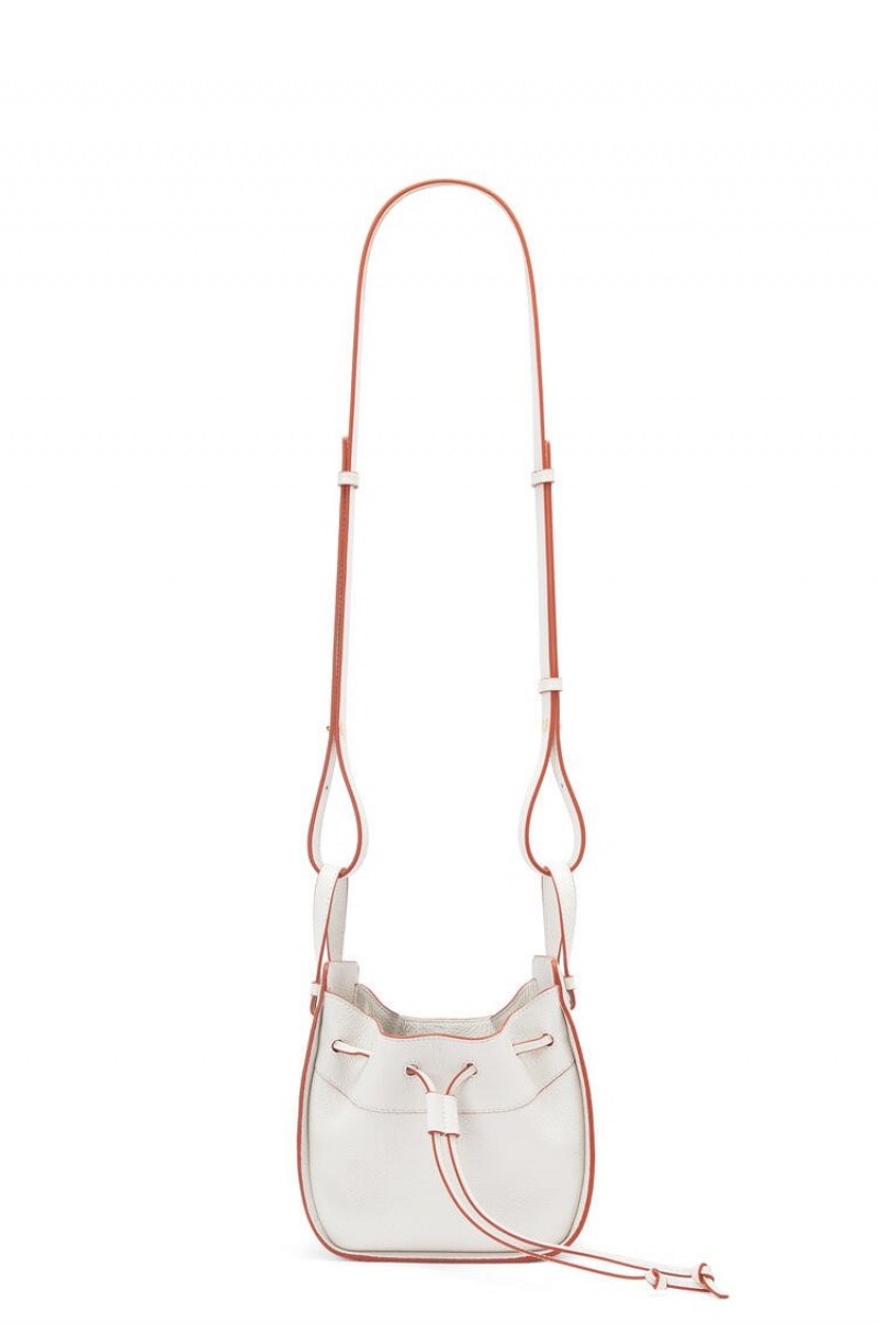 Bolsas Hombro Loewe Mini Hammock drawstring in soft grained calfskin Mujer Blancas | 841MBVXAK