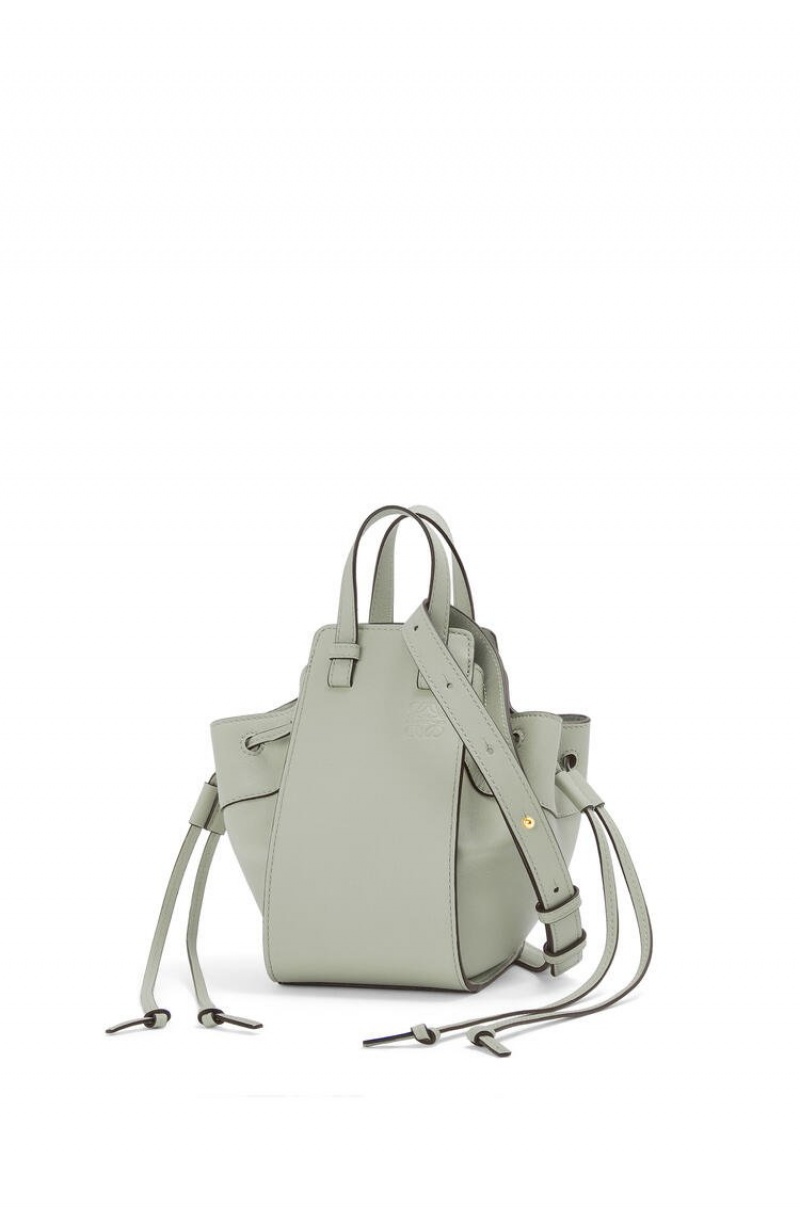 Bolsas Hombro Loewe Mini Hammock drawstring in classic calfskin Mujer Gris | 584YIXQCZ