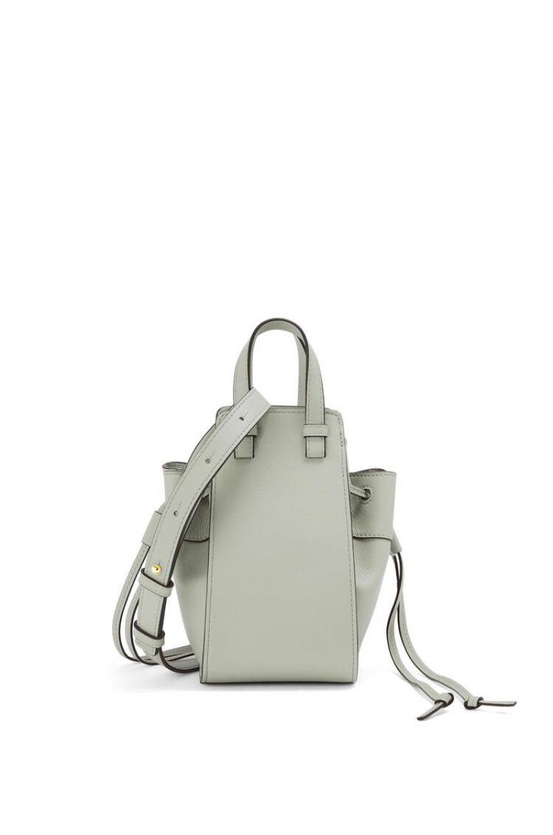 Bolsas Hombro Loewe Mini Hammock drawstring in classic calfskin Mujer Gris | 584YIXQCZ