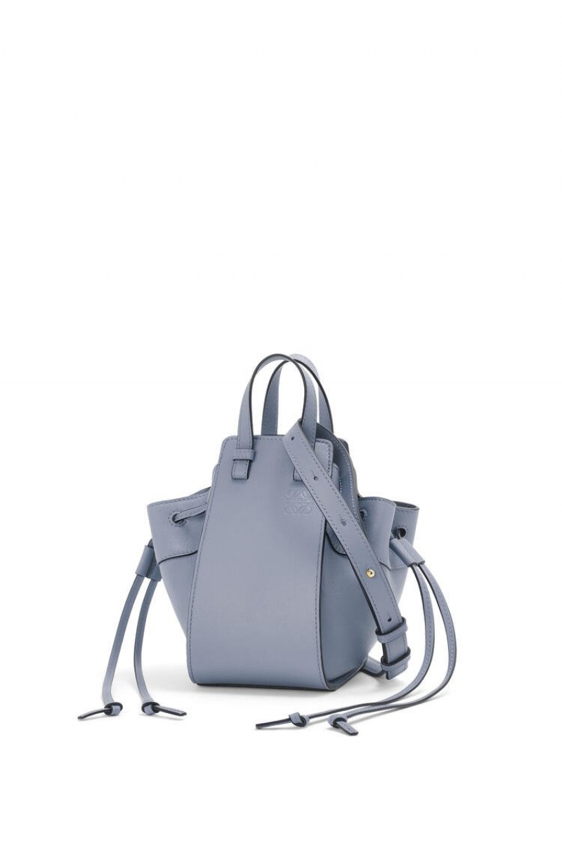 Bolsas Hombro Loewe Mini Hammock drawstring in classic calfskin Mujer Azules | 291WLGKUF