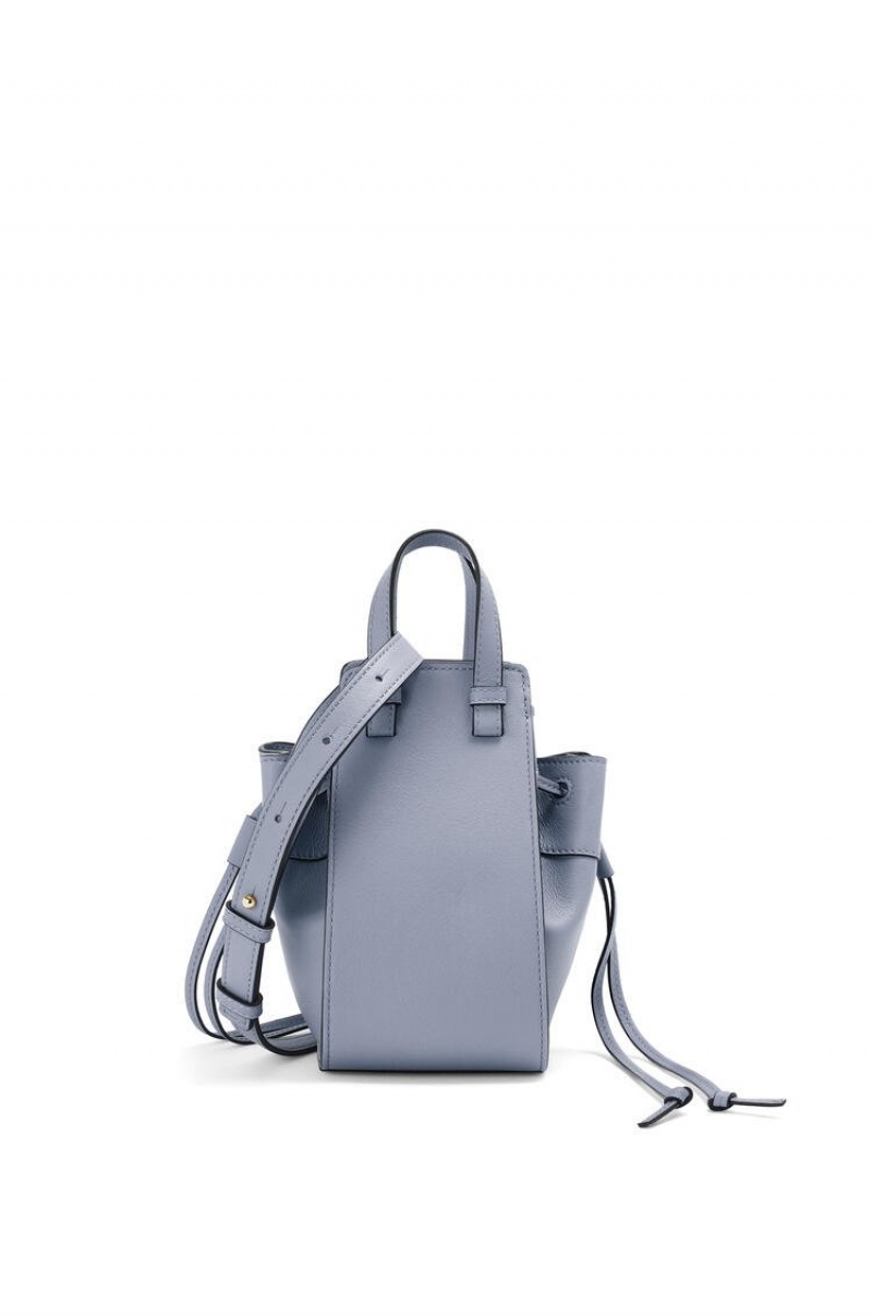 Bolsas Hombro Loewe Mini Hammock drawstring in classic calfskin Mujer Azules | 291WLGKUF