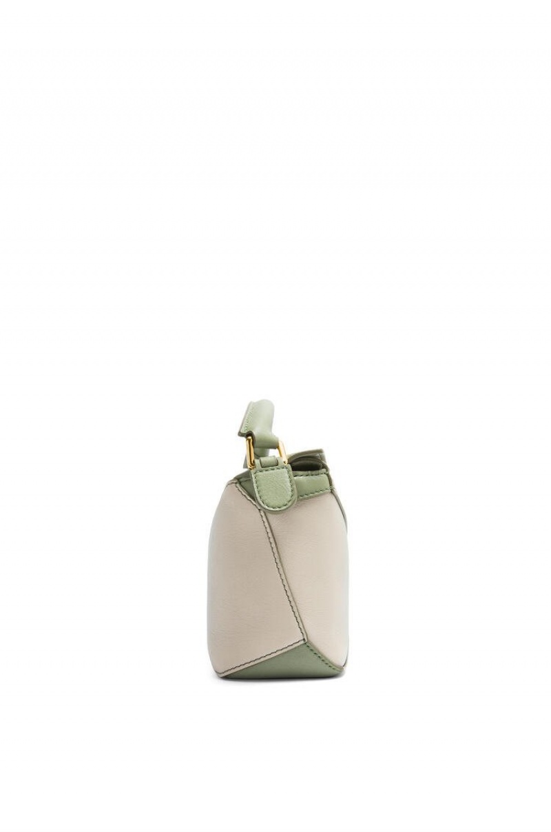 Bolsas Hombro Loewe Mini Puzzle Edge bag in degrade nappa calfskin Mujer Verde Menta | 476UTKDLR