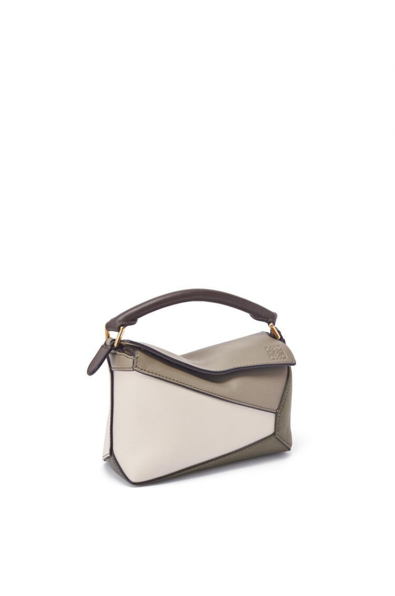 Bolsas Hombro Loewe Mini Puzzle Edge in nappa calfskin Mujer Verde Verde Menta | 165UYFDMP