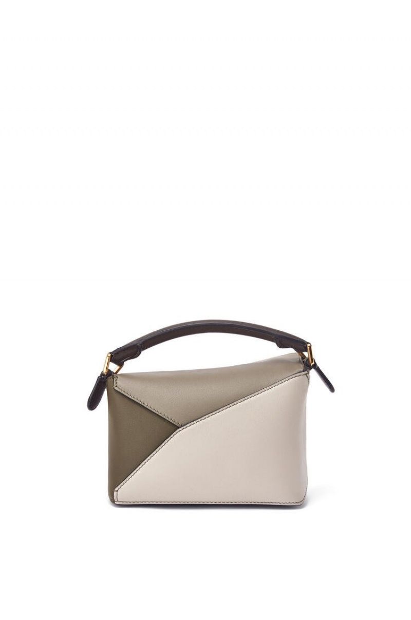 Bolsas Hombro Loewe Mini Puzzle Edge in nappa calfskin Mujer Verde Verde Menta | 165UYFDMP