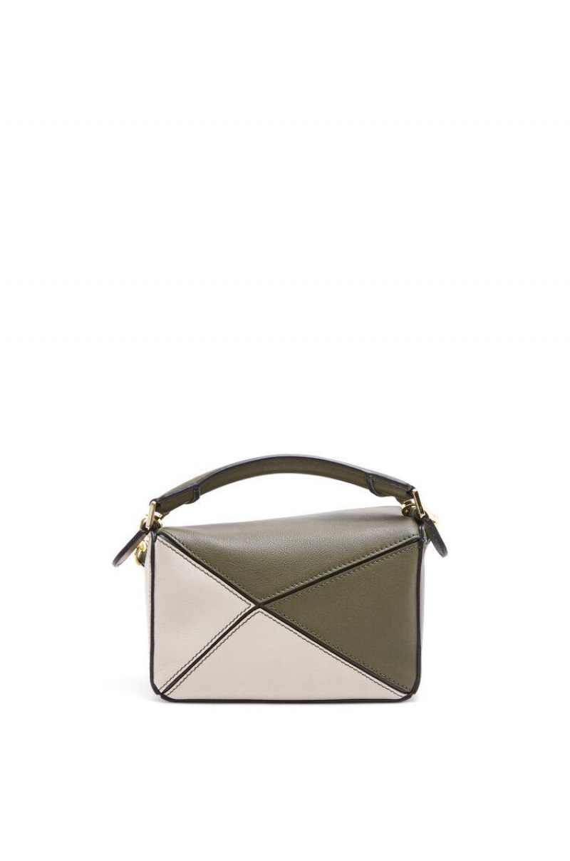 Bolsas Hombro Loewe Mini Puzzle bag in classic calfskin Mujer Verde Verde Menta | 589JVERCD