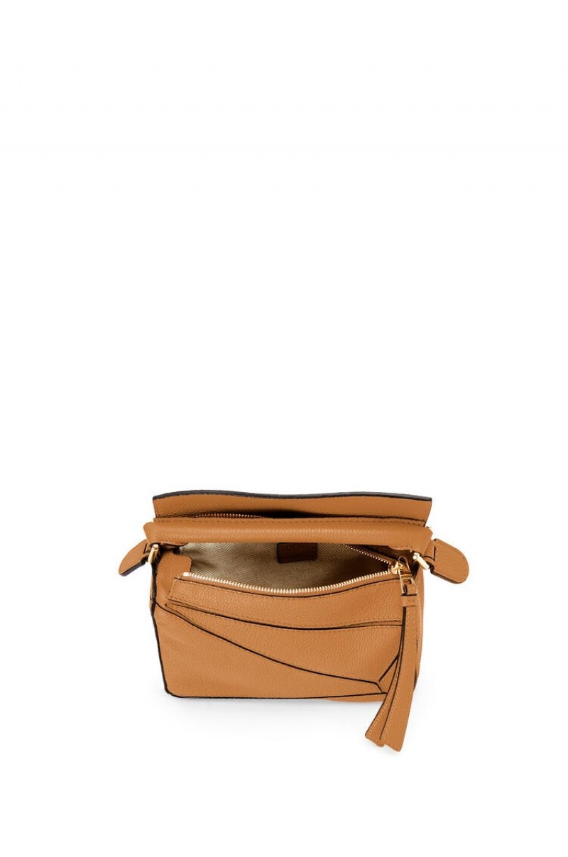 Bolsas Hombro Loewe Mini Puzzle bag in soft grained calfskin Mujer Verde Menta | 754JTFHLM