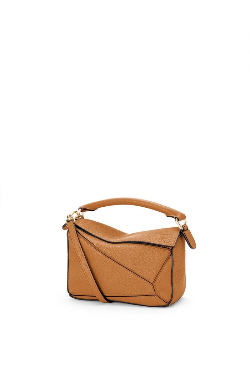 Bolsas Hombro Loewe Mini Puzzle bag in soft grained calfskin Mujer Verde Menta | 754JTFHLM