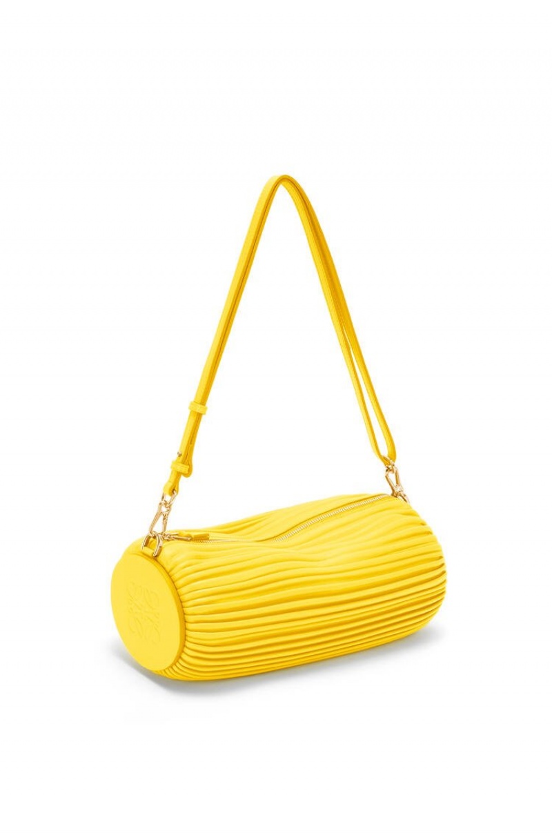 Bolso Pequeño Loewe Bracelet pouch in nappa calfskin Mujer Limón | 301DBKZSN