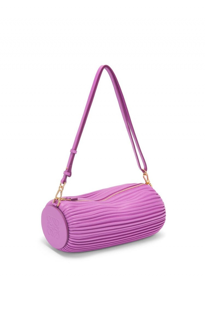 Bolso Pequeño Loewe Bracelet pouch in nappa calfskin Mujer Moradas | 069PKZYET