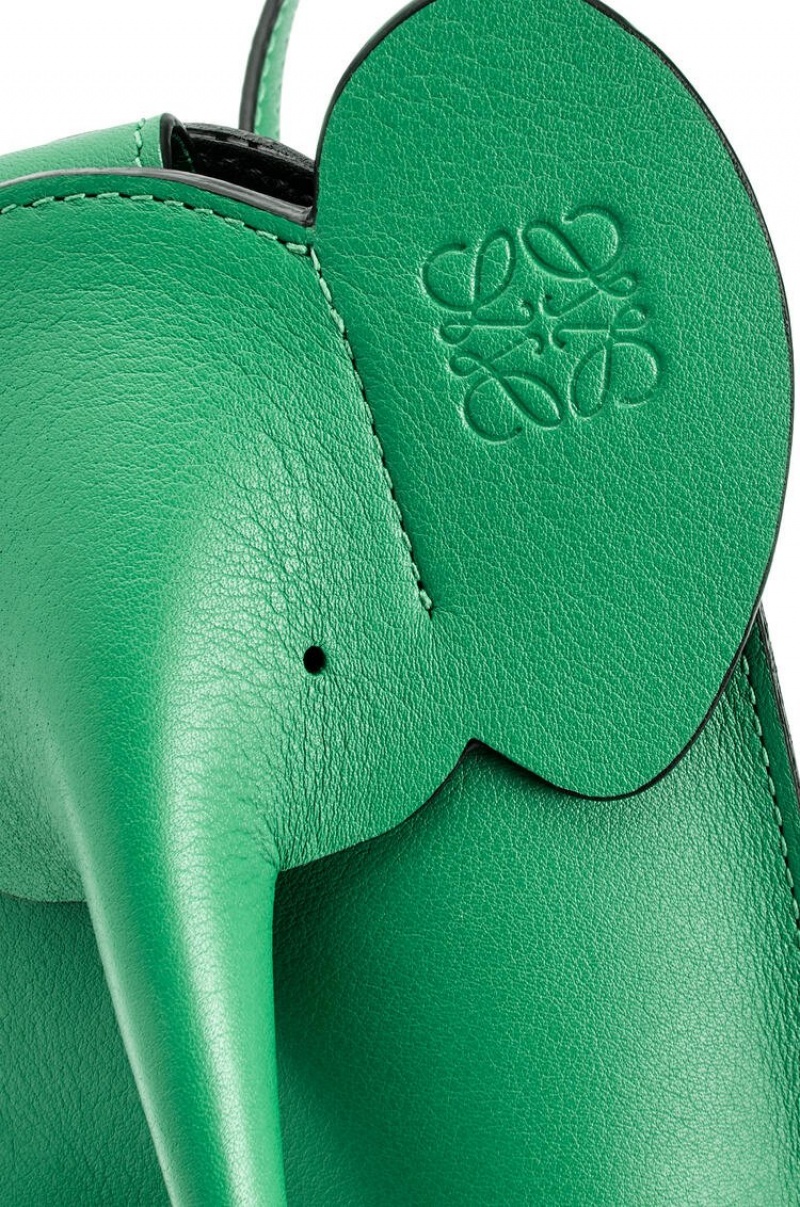 Bolso Pequeño Loewe Elephant Pocket in classic calfskin Hombre Verde | 987LZNDTW