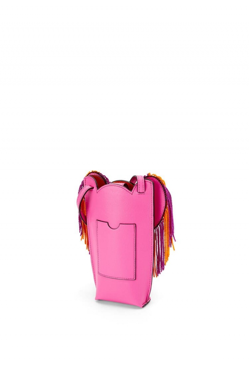 Bolso Pequeño Loewe Elephant Pocket in classic calfskin Mujer Rosas | 791HNUJEP