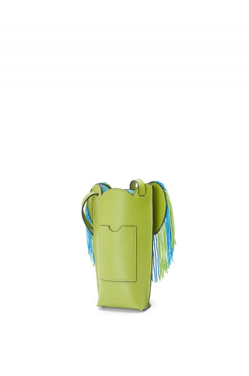 Bolso Pequeño Loewe Elephant Pocket in classic calfskin Mujer Verde | 832RSNKYL