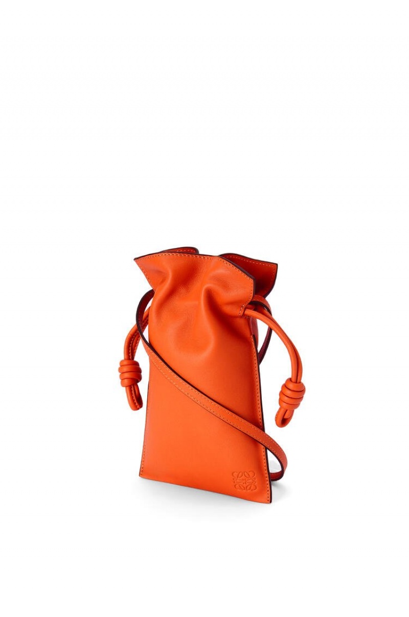 Bolso Pequeño Loewe Flamenco Pocket in nappa calfskin Hombre Naranjas | 584XYNPJF