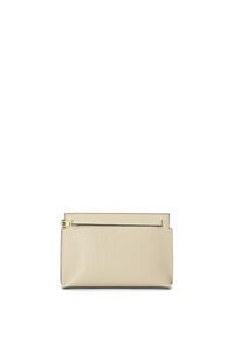 Bolso Pequeño Loewe Mini Repeat T Pouch in embossed silk calfskin Mujer Negras | 498HKXGUE