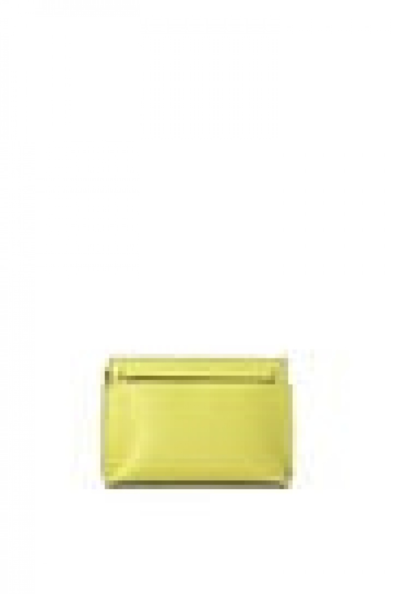 Bolso Pequeño Loewe Mini Repeat T Pouch in embossed silk calfskin Mujer Amarillo | 025IFVBWU