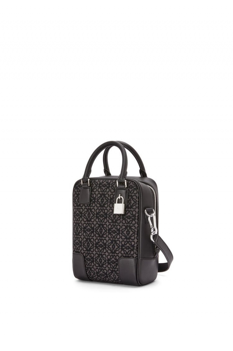 Bolso Tote Loewe Amazona 15 in Anagram jacquard and calfskin Hombre Negras | 578UCEXJF