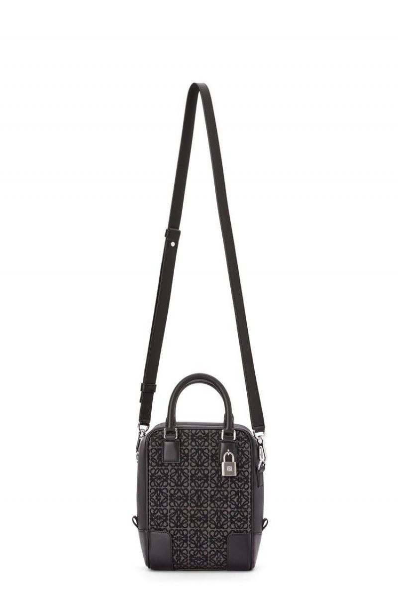 Bolso Tote Loewe Amazona 15 in Anagram jacquard and calfskin Hombre Negras | 578UCEXJF