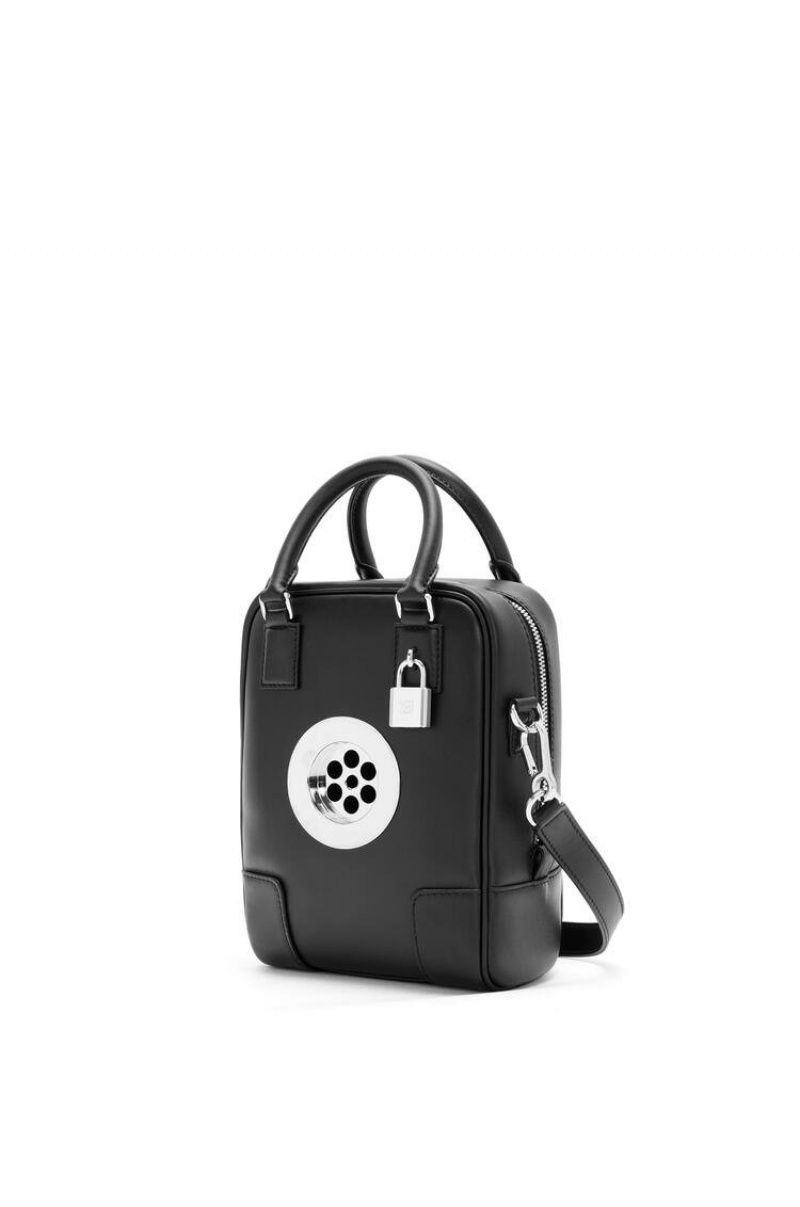 Bolso Tote Loewe Amazona 15 in satin calfskin Hombre Negras | 502NPMZYB