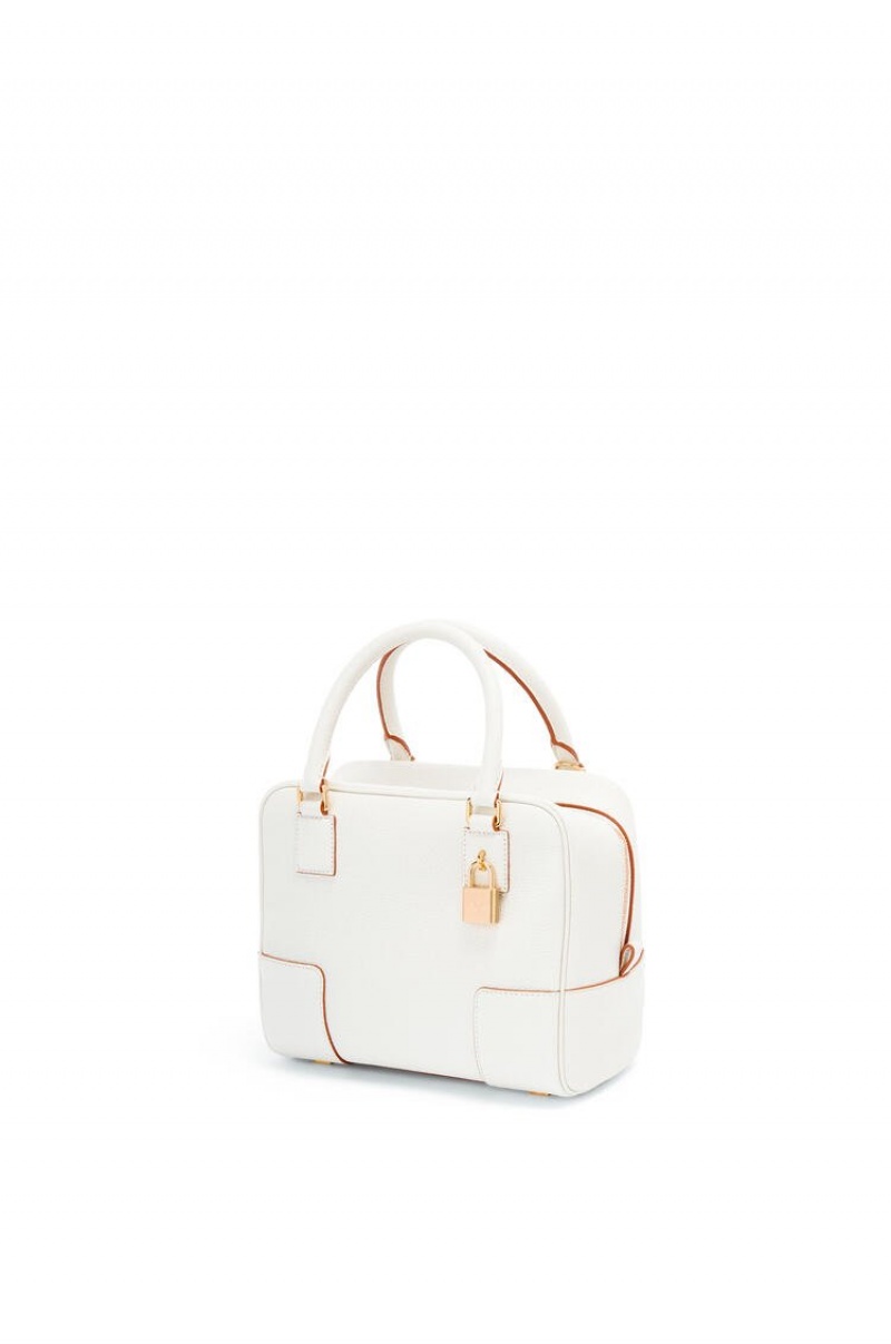 Bolso Tote Loewe Amazona 19 square bag in soft grained calfskin Mujer Blancas | 075UBSTCP