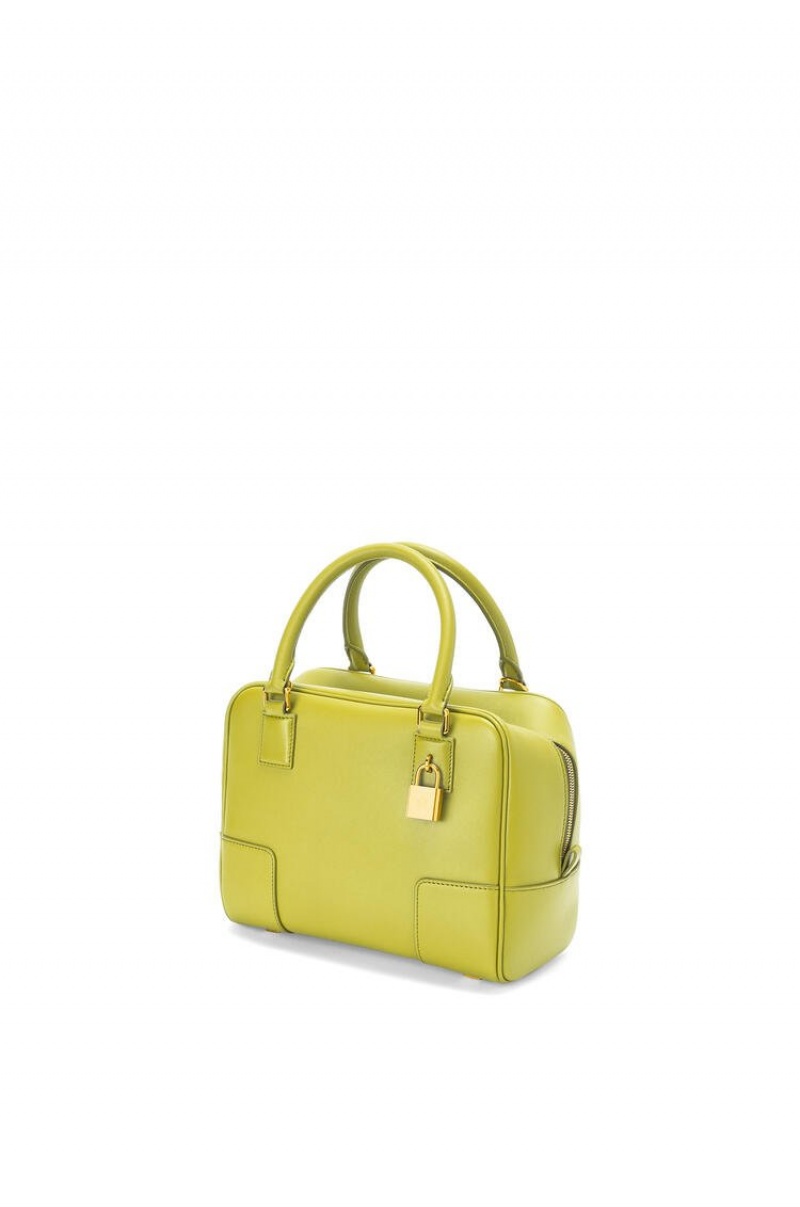 Bolso Tote Loewe Amazona 19 square bag in nappa calfskin Mujer Amarillo | 596QXWLFG