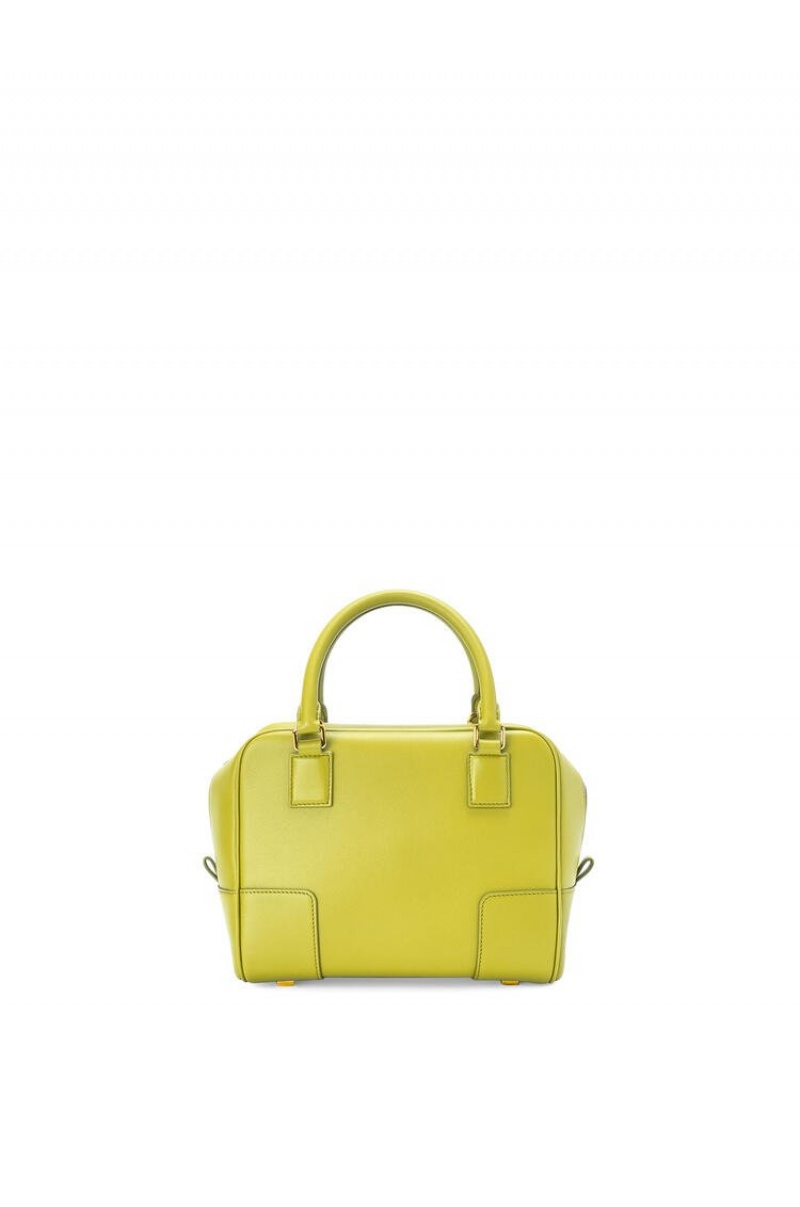 Bolso Tote Loewe Amazona 19 square bag in nappa calfskin Mujer Amarillo | 596QXWLFG