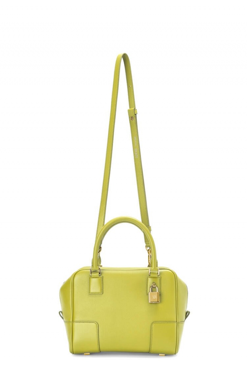 Bolso Tote Loewe Amazona 19 square bag in nappa calfskin Mujer Amarillo | 596QXWLFG