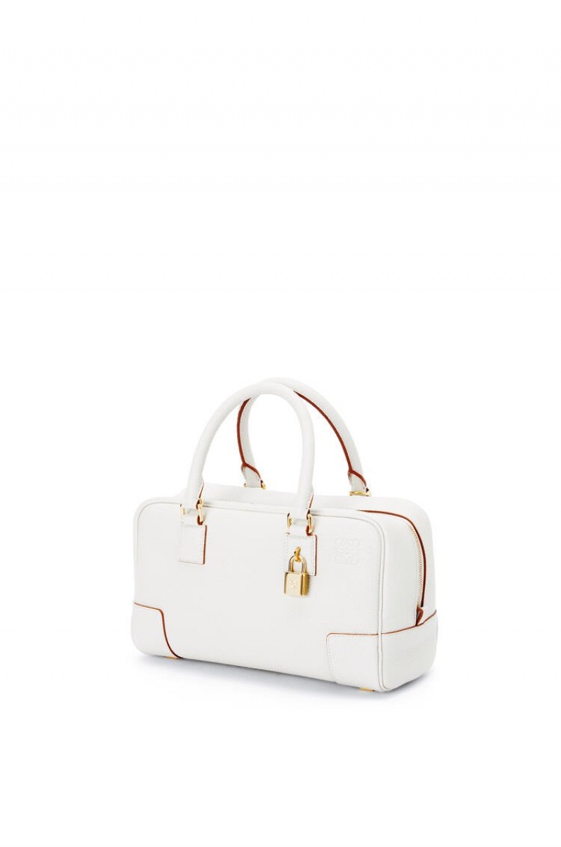 Bolso Tote Loewe Amazona 23 bag in soft grained calfskin Mujer Blancas | 185JXBUAR