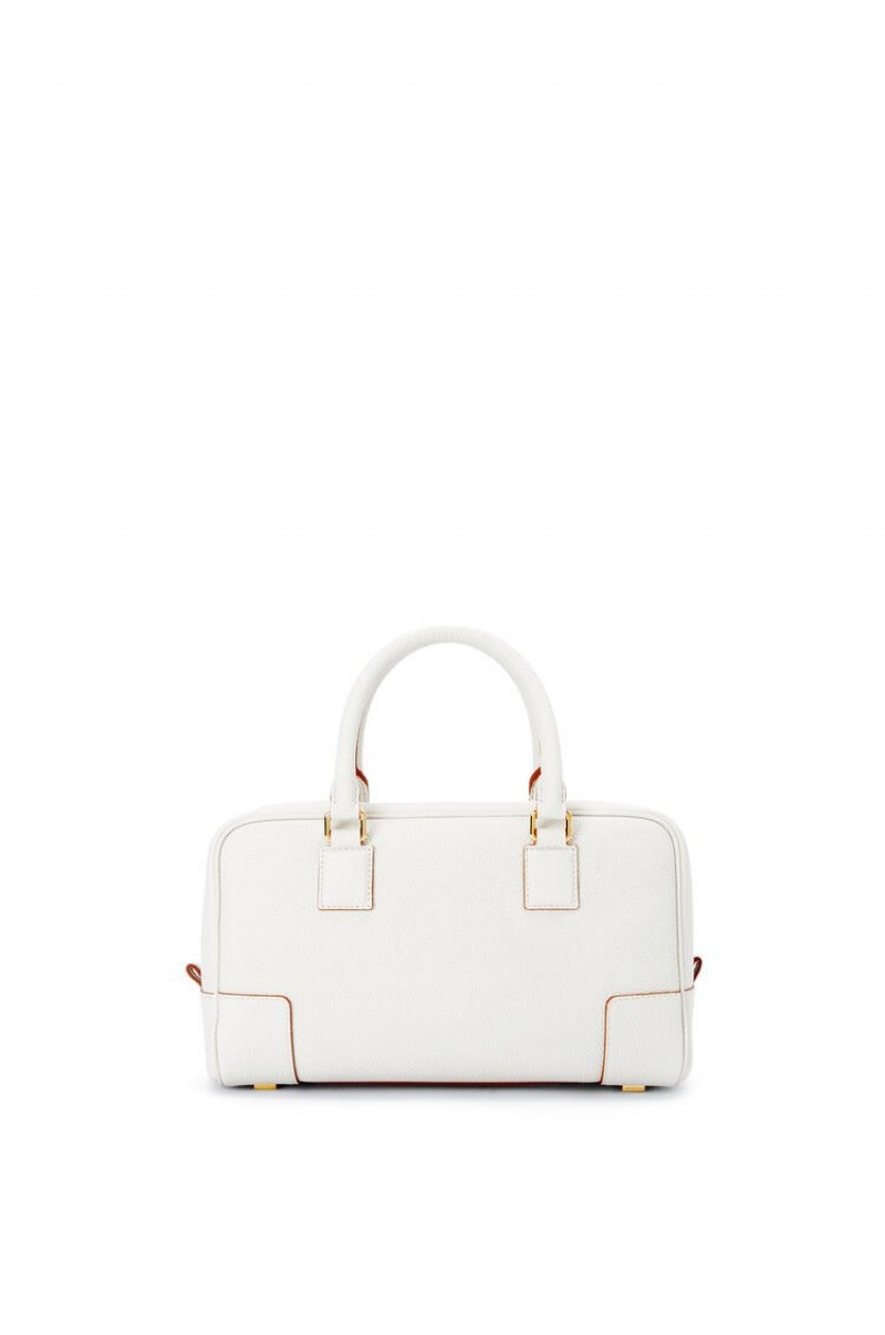 Bolso Tote Loewe Amazona 23 bag in soft grained calfskin Mujer Blancas | 185JXBUAR