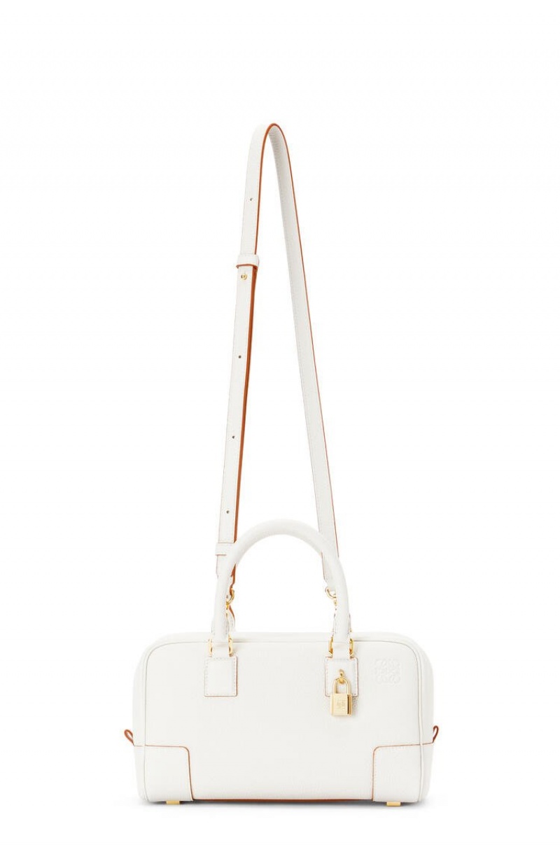 Bolso Tote Loewe Amazona 23 bag in soft grained calfskin Mujer Blancas | 185JXBUAR