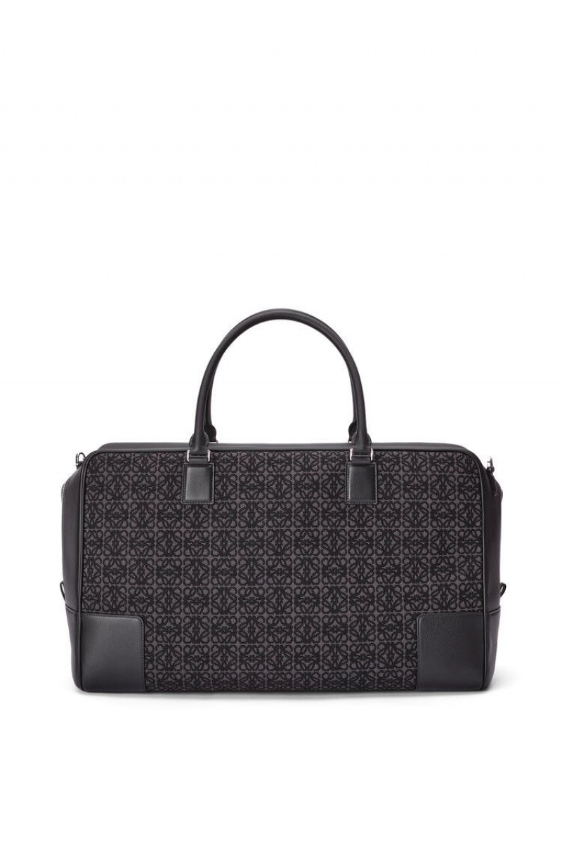 Bolso Tote Loewe Amazona 44 bag in Anagram jacquard and calfskin Hombre Negras | 809ODZNQY