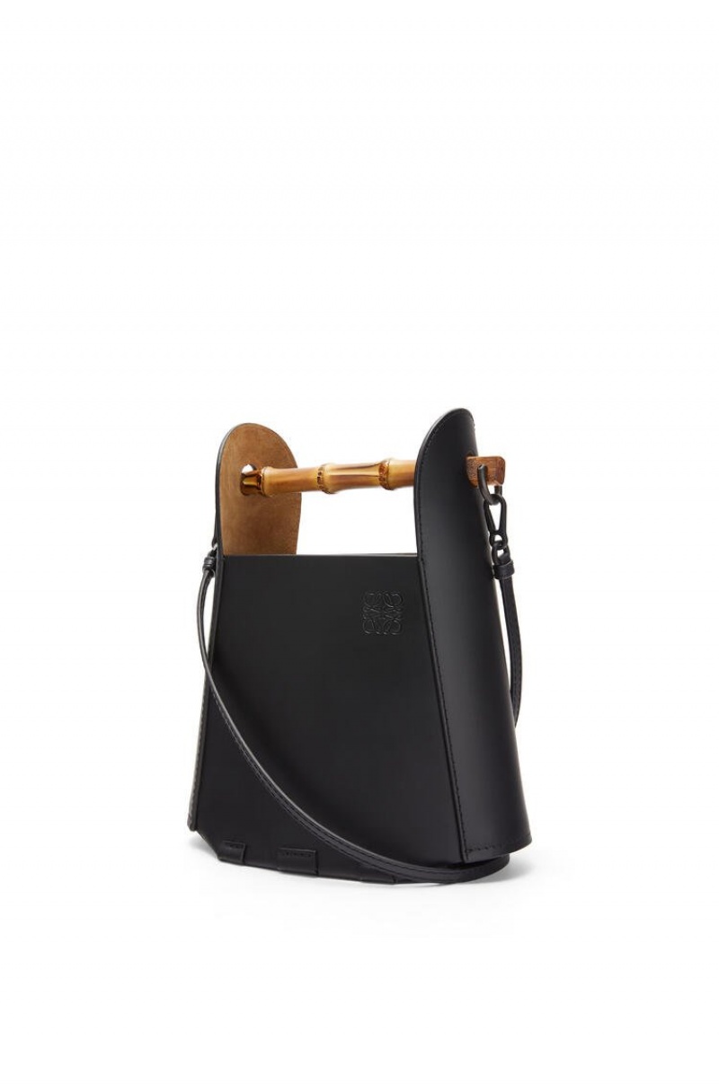 Bolso Tote Loewe Bamboo bucket bag in calfskin Mujer Negras | 576VPUHQA